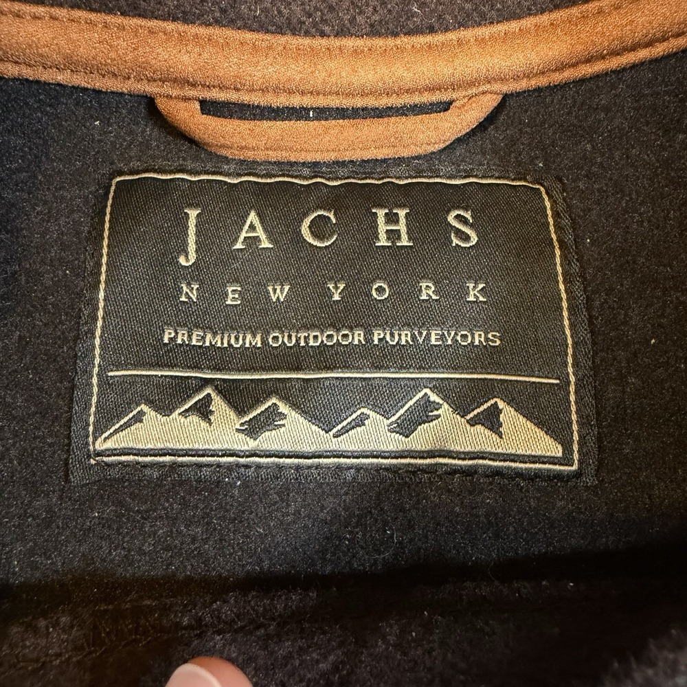 Jachs‎ New York Men's Crew Neck Long Sleeve Brown Fleece Thick Sweater Large NWT - Picture 4 of 10